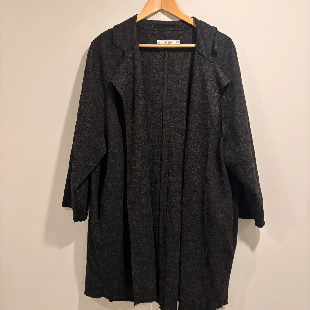 MANGO wool blend coat cardigan S - Picture 1 of 4